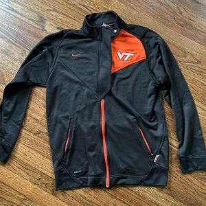 Nike Virginia Tech Zip up Jacket Orange Black Size Small